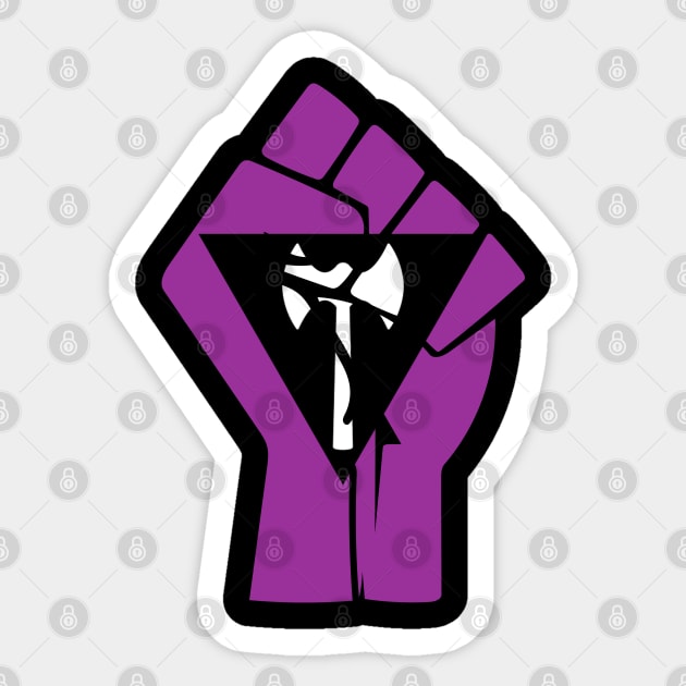 Black Lives Matter Fist Labrys Lesbian Flag LGBT Sticker by aaallsmiles